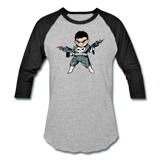 Character #70 Baseball T-Shirt - heather gray/black