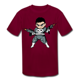 Character #70 Kids' Moisture Wicking Performance T-Shirt - burgundy