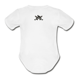 Character #70 Organic Short Sleeve Baby Bodysuit - white
