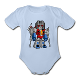 Character #71 Organic Short Sleeve Baby Bodysuit - sky