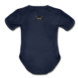Character #71 Organic Short Sleeve Baby Bodysuit - dark navy