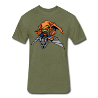 Character #77 Fitted Cotton/Poly T-Shirt by Next Level - heather military green