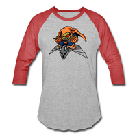 Character #77 Baseball T-Shirt - heather gray/red