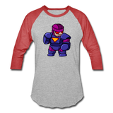 Character #78 Baseball T-Shirt - heather gray/red