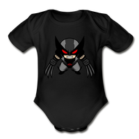 Character #79 Organic Short Sleeve Baby Bodysuit - black