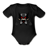 Character #79 Organic Short Sleeve Baby Bodysuit - black