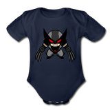 Character #79 Organic Short Sleeve Baby Bodysuit - dark navy