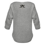 Character #79 Organic Long Sleeve Baby Bodysuit - heather grey