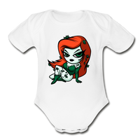 Character #80 Organic Short Sleeve Baby Bodysuit - white