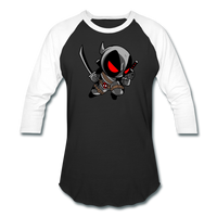 Character #81 Unisex Baseball T-Shirt - black/white