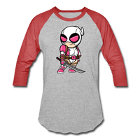 Character #82 Baseball T-Shirt - heather gray/red