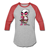 Character #82 Baseball T-Shirt - heather gray/red