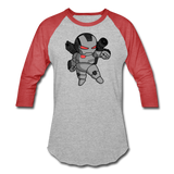 Character #83 Baseball T-Shirt - heather gray/red