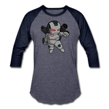 Character #83 Baseball T-Shirt - heather blue/navy