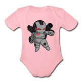 Character #83 Organic Short Sleeve Baby Bodysuit - light pink