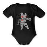 Character #83 Organic Short Sleeve Baby Bodysuit - black