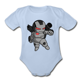 Character #83 Organic Short Sleeve Baby Bodysuit - sky