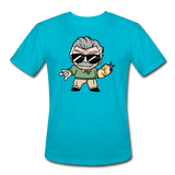 Character #85 Men’s Moisture Wicking Performance T-Shirt - turquoise