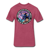Character #91 Fitted Cotton/Poly T-Shirt by Next Level - heather burgundy