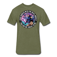 Character #91 Fitted Cotton/Poly T-Shirt by Next Level - heather military green