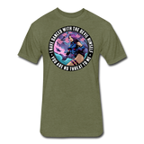 Character #91 Fitted Cotton/Poly T-Shirt by Next Level - heather military green