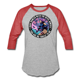 Character #91 Baseball T-Shirt - heather gray/red