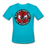 Character #92 Men’s Moisture Wicking Performance T-Shirt - turquoise