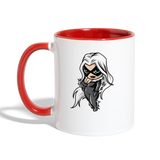 Character #99 Contrast Coffee Mug - white/red